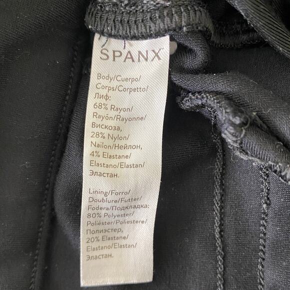 Spanx Perfect Back Seam Pants Size L Black Stretch Staple Business Casual Career - Picture 12 of 16